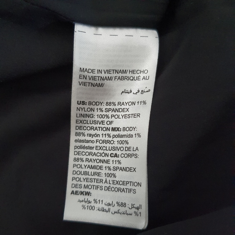 Chico's Blazer Jacket Black White Floral Business Casual Womens Sz 1 (8/10) - Picture 10 of 11
